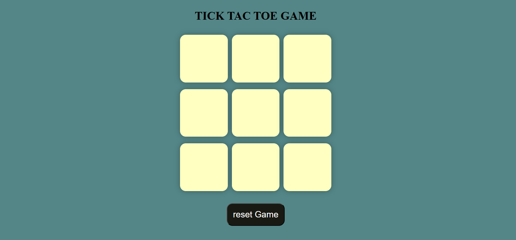 Tic Tac Toe Game
